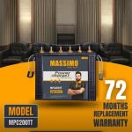 Massimo 200 Ah tubular Inverter Battery Office Usage