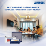 Luminous Inverter & Battery Combo with Trolley for Shop & Office