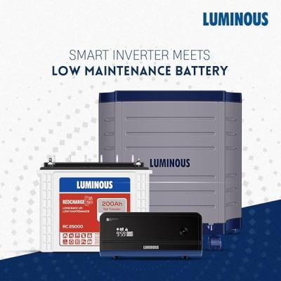 Luminous Inverter & Battery Combo with Trolley for Shop & Office