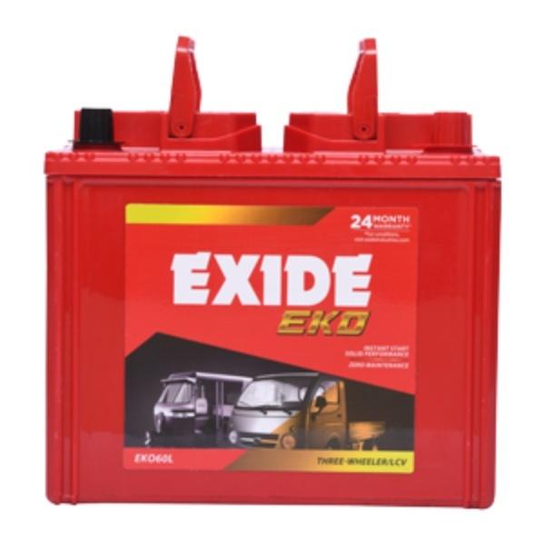 Exide EKO60R 60Ah 3‑Wheeler Battery
